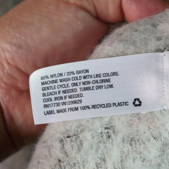 Knox Rose Women's Size M Fuzzy Open Front Cardigan Sweater Knitted Gray - Picture 6 of 13